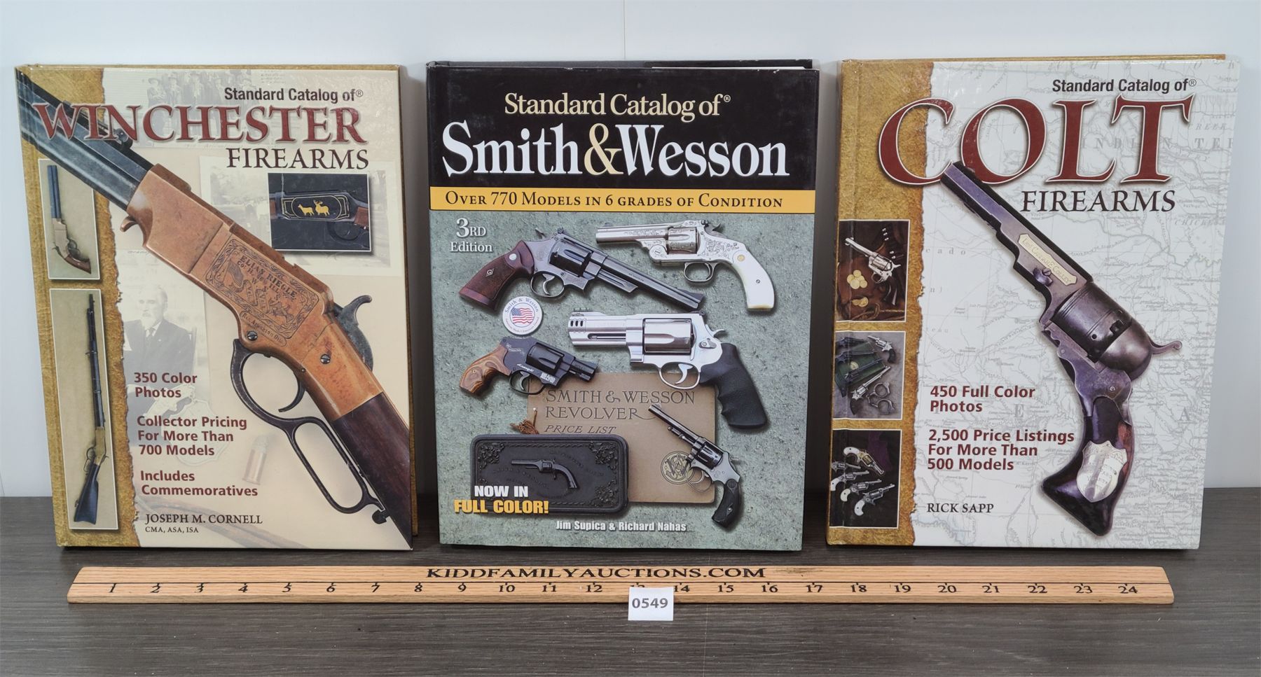 LOT OF 3 STANDARD CATALOG OF WINCHESTER COLT SMITH & WESSON