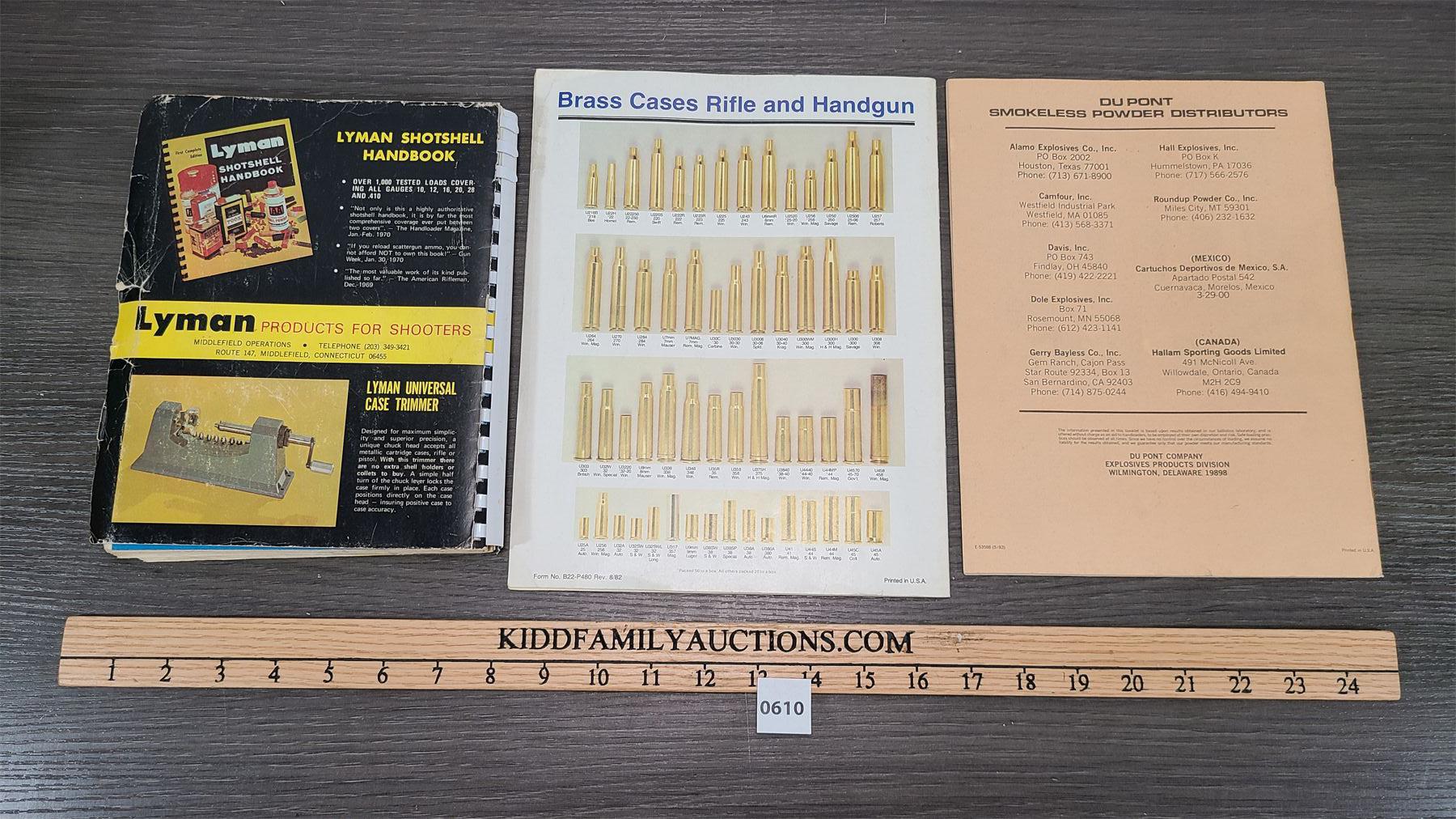 Loading Handbook LOT OF 3 - LYMAN RELOADING HANDBOOK - HANDLADERS GUIDE - WIN BALL ...