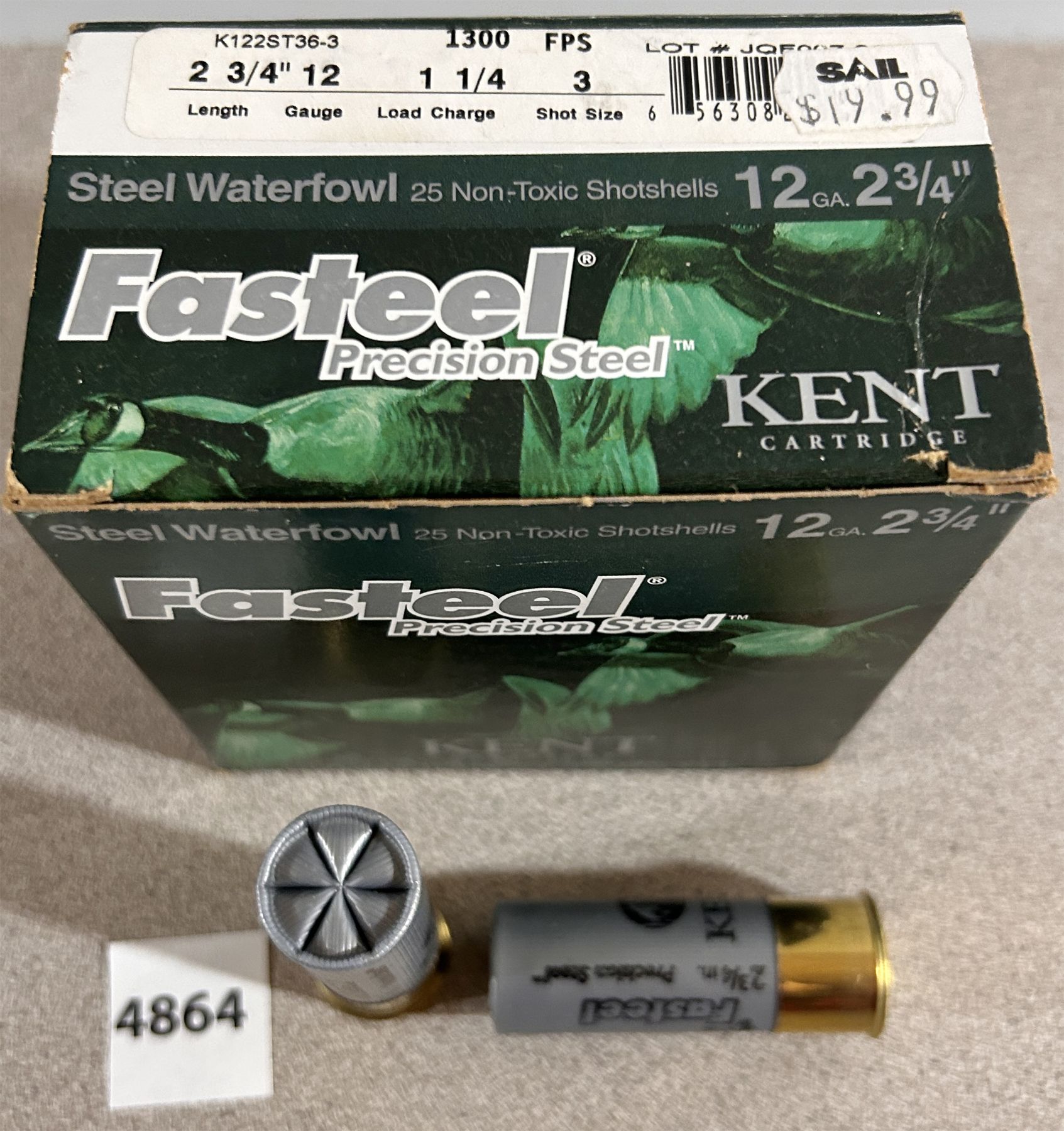 AMMO: 25 X KENT FASTEEL 12 GA 2 3/4 INCH 1 1/4 OZ