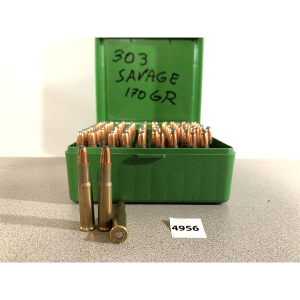 170gr AMMO: 100X .303 SAVAGE - 170GR SP - HANDLOADS - Kidd Family Auctions