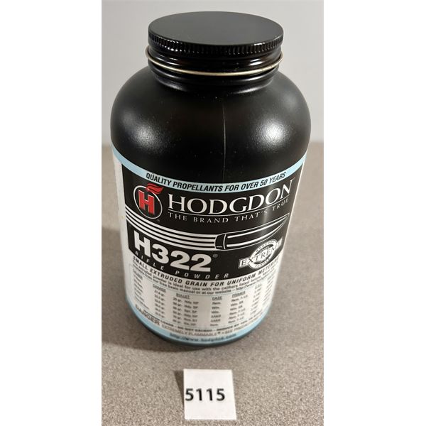 POWDER: 1 LB HODGDON H322 - SEALED - Kidd Family Auctions