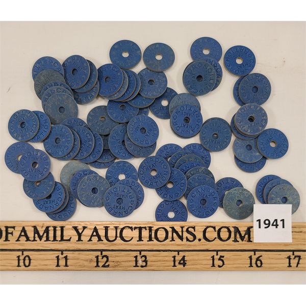 Meat Ration Token QTY OF WWII CANADIAN MEAT RATION TOKENS