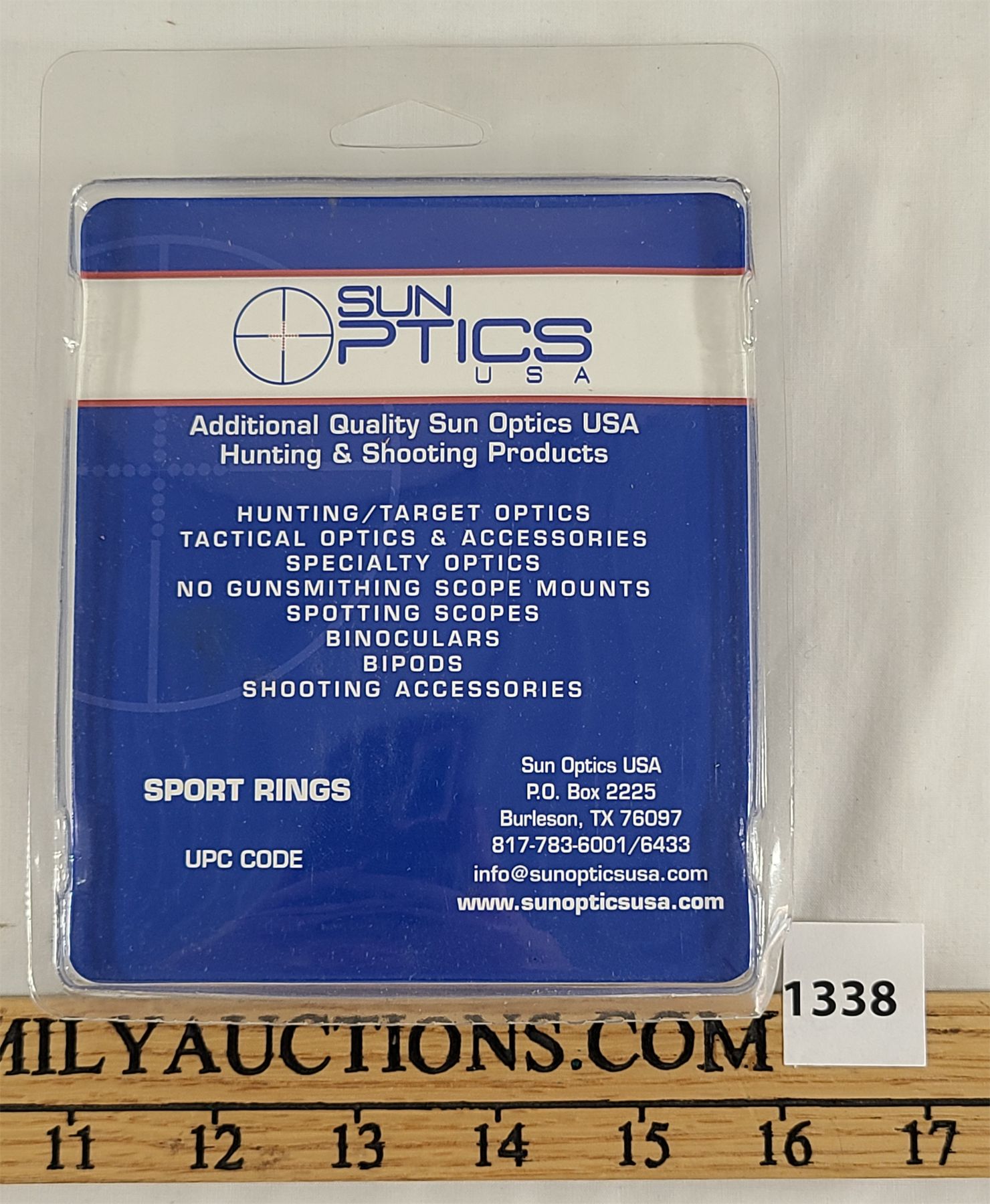 Sun Optics Risers SUN OPTICS RINGS AND BASES - NEW - Kidd Family Auctions