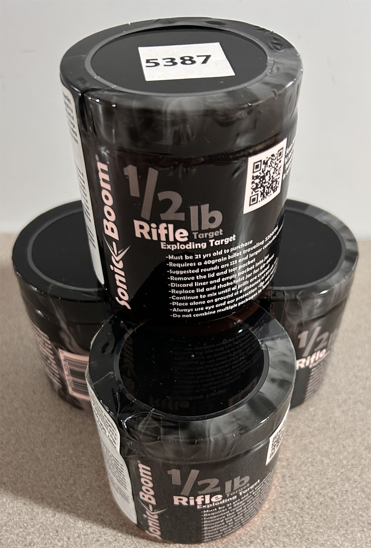 AMMO: 4 X SONIC EXPLODING TARGETS - 1/2 LB EACH