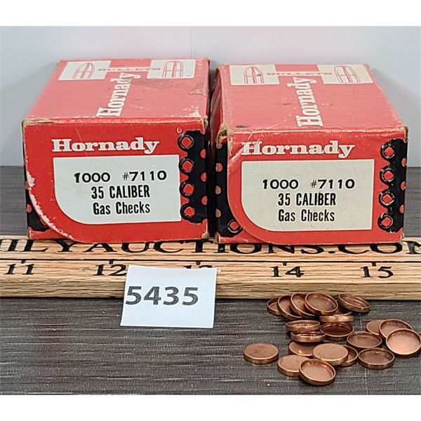 GAS CHECKS: APPROX 1500X HORNADY 35 CAL - Kidd Family Auctions