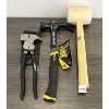 Image 1 : LOT OF 3 - FENCING PLIERS, 20 OZ HAMMER & RUBBER MALLET