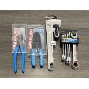 Image 1 : JOB LOT - 14 INCH ALUM PIPE WRENCH, WIRE STRIPPERS, WRENCH, PLIERS - AS NEW