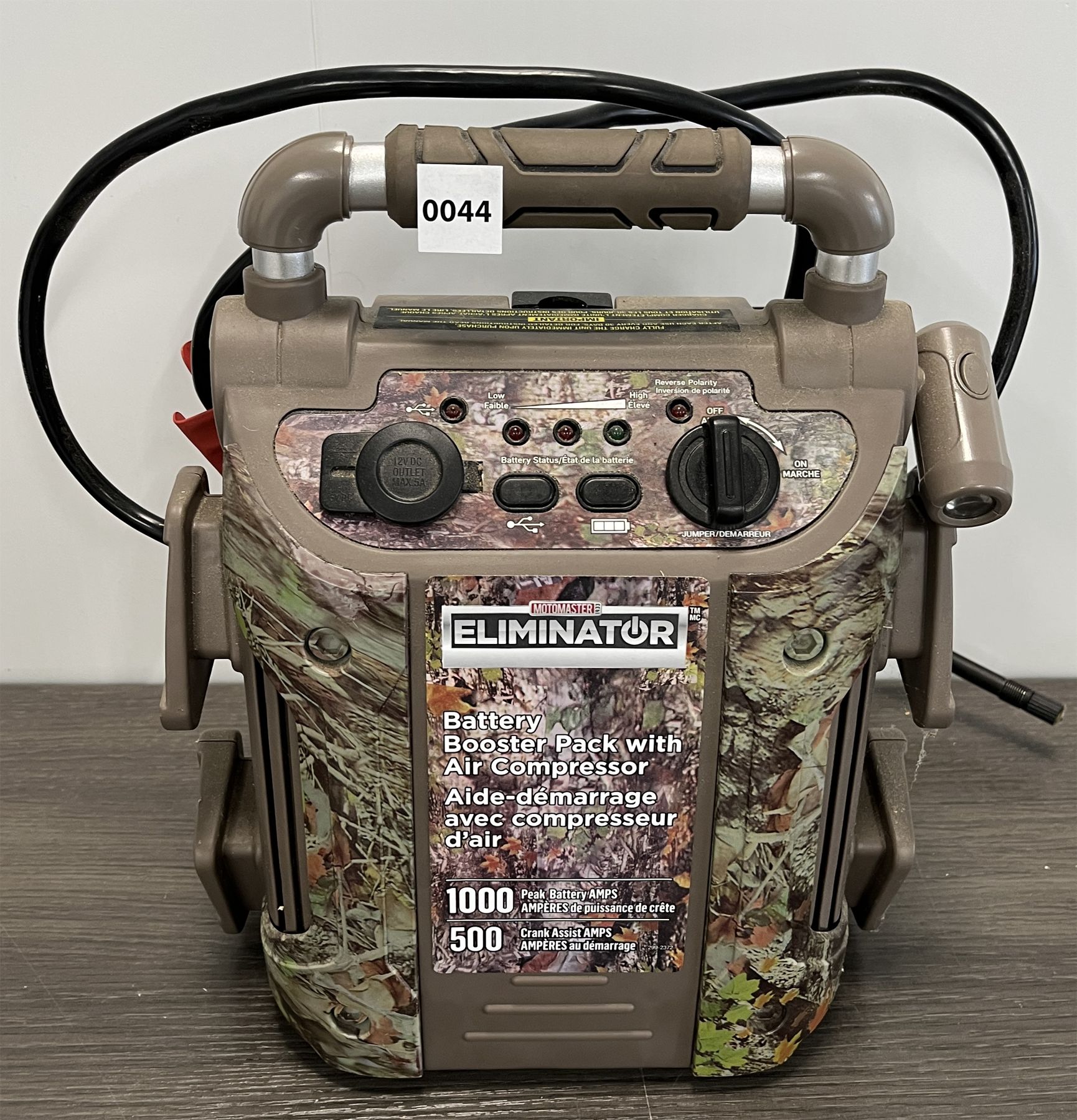 MOTOMASTER ELIMINATOR BATTERY BOOSTER W/ AIR COMPRESSOR WORKING