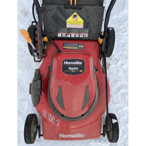 HOMELITE ELECTRIC MOWER 20 INCH CUT WORKING Kidd Family Auctions