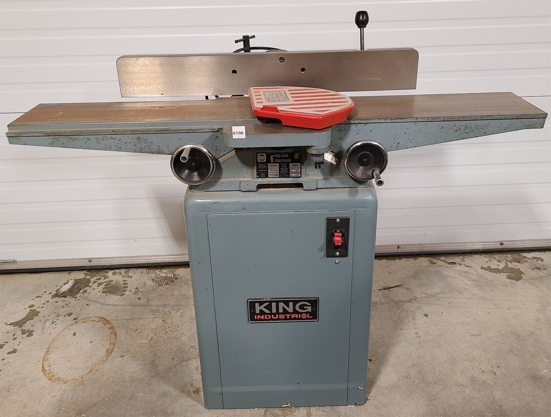 KING INDUSTRIAL 6 INCH WOOD JOINTER - MODEL NO. KC-60FX - 13 x 39 x 46 ...