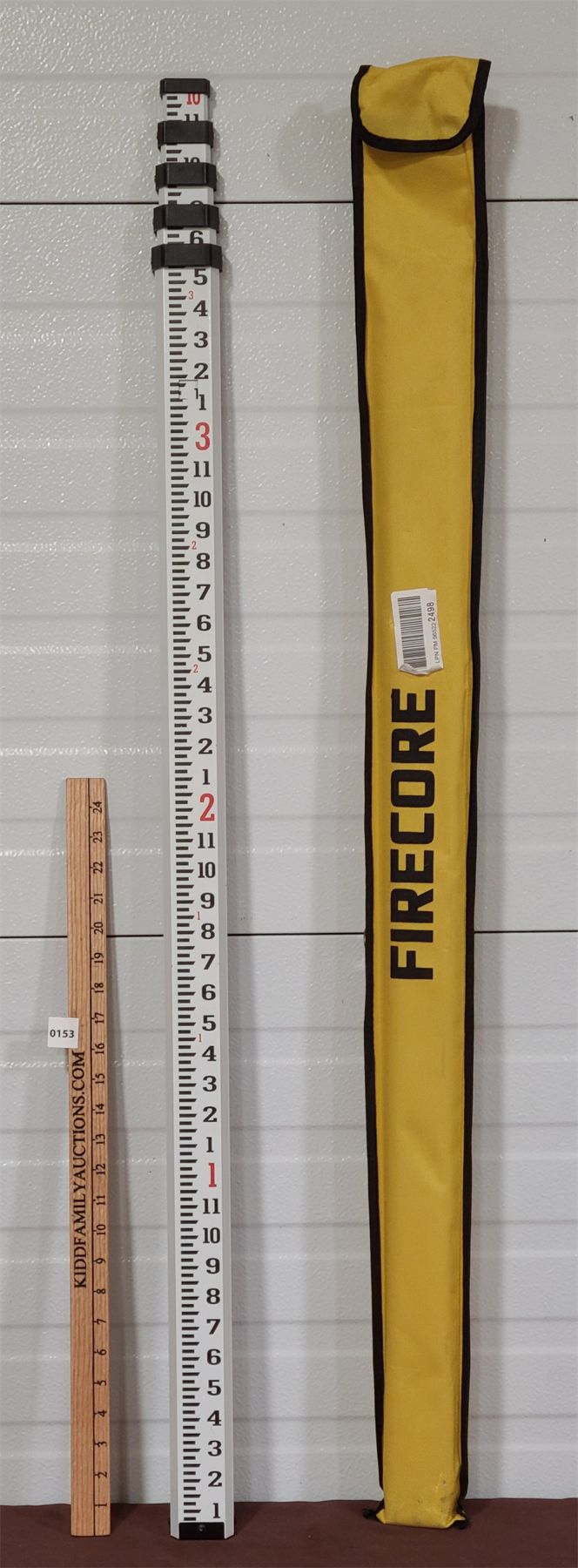 FIRECORE 16 FOOT ALUMINUM GRADE ROD TELESCOPIC W BUBBLE LEVEL Firecore 16 foot aluminum grade rod telescopic w bubble level