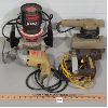 Image 1 : LOT OF 4 - NAIL GUN, PALM SANDER, CRAFTSMAN ROUTER, AND B&D DRILL