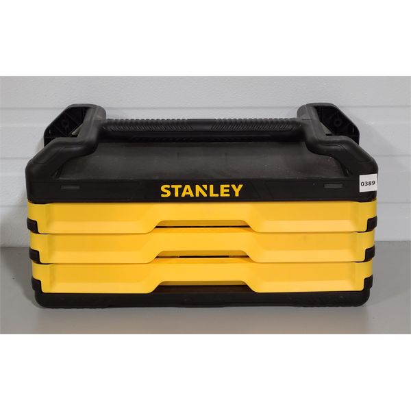STANLEY 3 DRAWER SOCKET SET - AS NEW - 9 x 11 x 20 INCHES