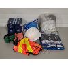Image 1 : JOB LOT - PPE EQUIPMENT - INCL. EAR PROTECTION, COVERALLS, FACE SHIELD & ETC. 