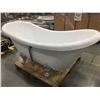 Image 2 : WHITE ACRYLIC LARGE OLD FASHION CLAWFOOT SOAKER TUB WITH TAPS & SHOWER HEAD