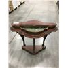 Image 2 : ANTIQUE MAHOGANY HALL TABLE & MAHOGANY W/PETIT-POINT SLIPPER CHAIR