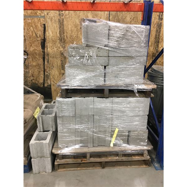 2 PALLETS OF CONCRETE CINDER BLOCKS