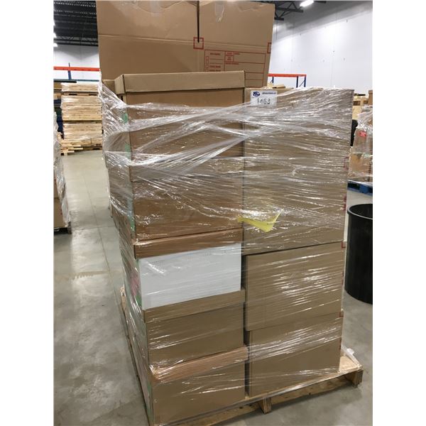 PALLET OF GENERAL STOCK-LAMPS,CLOCK, PICTURE FRAMES,DECORATIVE SMALLS, BOOKS, ETC