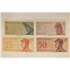 1964 BANK OF INDONESIA BILLS: 1 SEN, 5 SEN, 25 SEN