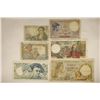 6-FRANCE BILLS: 1943-5 FRANCS, 1939-5 FRANCS, 1943