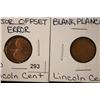 Image 1 : 2 ERROR COINS: 1980 LINCOLN CENT OFF CENTER AND