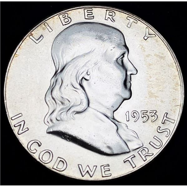 1953 Franklin Silver Half Dollar MS65