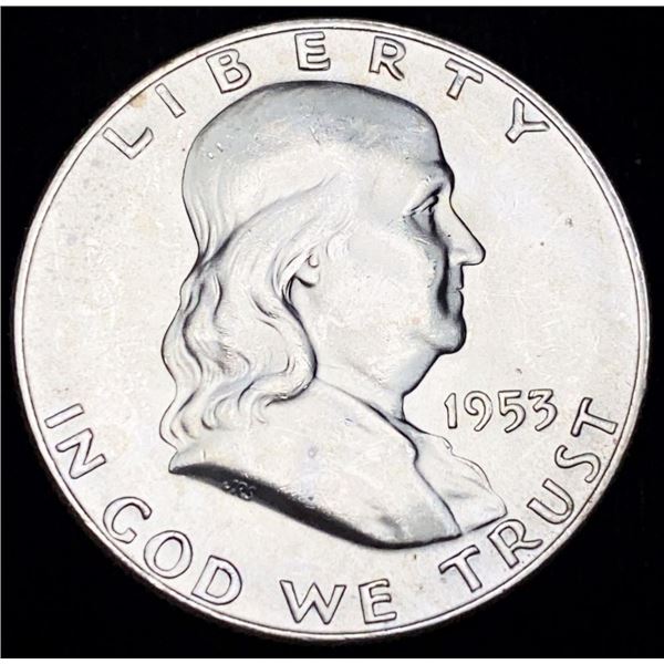 1953-D Franklin Silver Half Dollar MS64