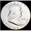Image 1 : 1961 Franklin Silver Half Dollar MS64