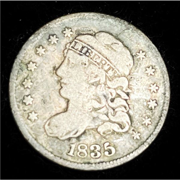 1835 Capped Bust Silver Half Dime VF