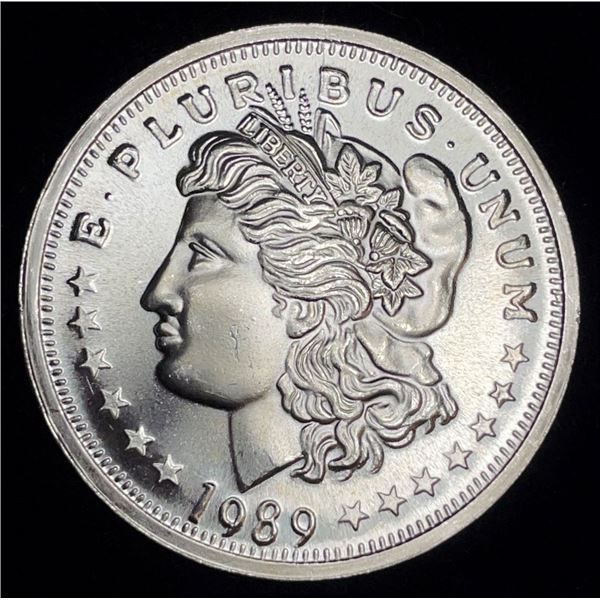 1989 Morgan Dollar Design 1 ozt .999 Silver