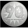 Image 1 : 2018 NIUE $2 90 Years Of Imagination 1 ozt .999 Silver