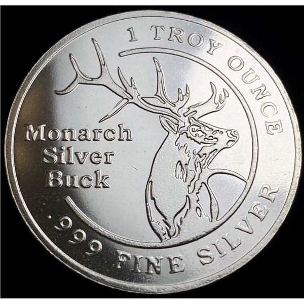 Monarch Precious Metals Silver Buck Proof 1 ozt .999 Silver