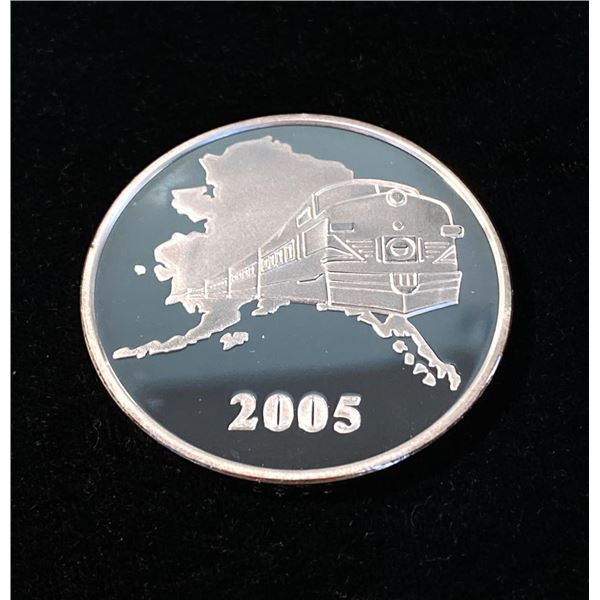 2005 Alaska Railroad Corp 1 ozt .999 Silver Round