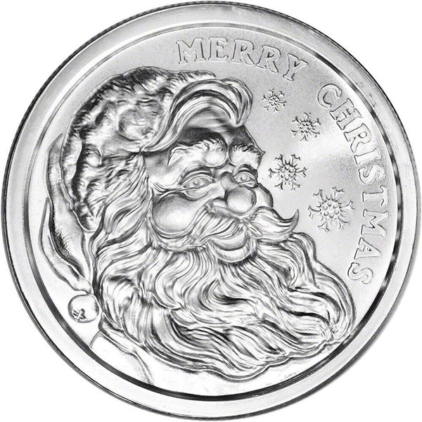 2022 Christmas Santa Silver 1 ozt Golden State Mint