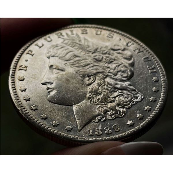 1889-S Morgan Silver Dollar AU58 PL