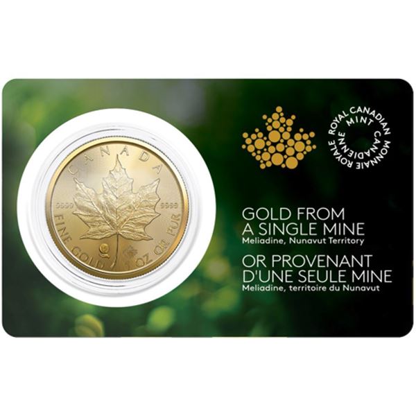 Single Sourced Mine 2022 Canada Gold 1 oz Maple Leaf (5-coins)