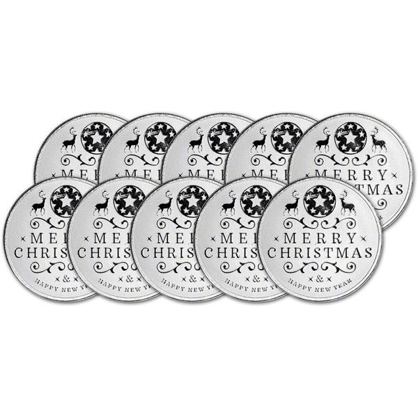 (10) ASAHI 2022 Merry Christmas & Happy New Year Silver 1 ozt