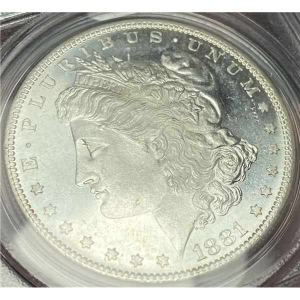 1881-S Magnificent Proof-Like Morgan Silver Dollar PCGS MS65 OGH