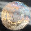 Image 5 : Rainbow Tone 1884-CC Morgan Silver Dollar GSA MS63 DMPL