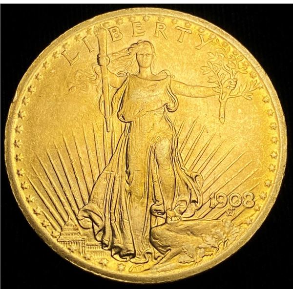 Last Minute! 1908 $20 Saint Gaudens Gold MS64+