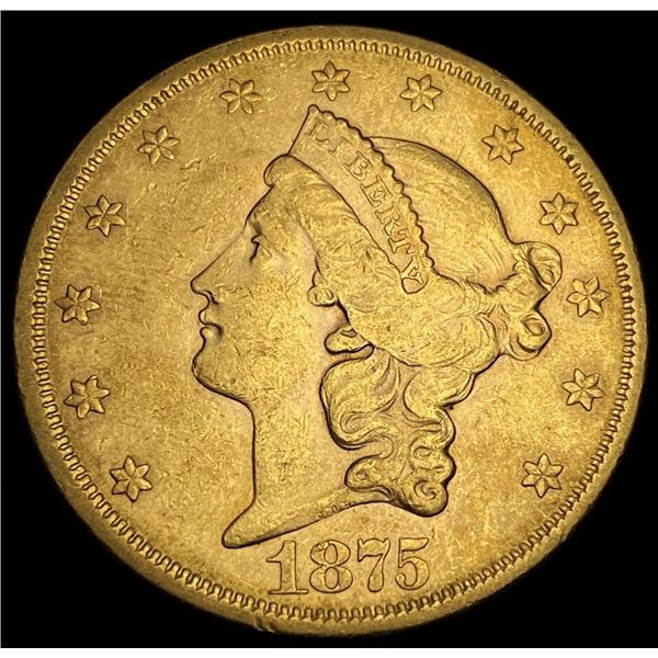 Last Minute! 1875-S $20 Gold Liberty AU58
