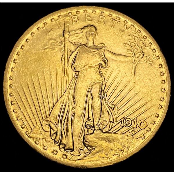 Last Minute! 1910 $20 Saint Gaudens Gold AU58