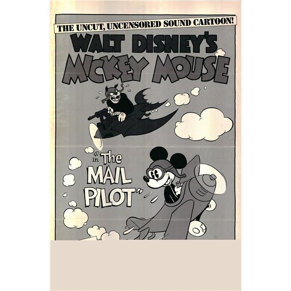 Mickey Mouse - The Mail Pilot 1974R original vintage one sheet movie poster