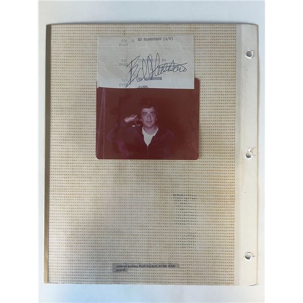 Ed Bluestone signed photo album page