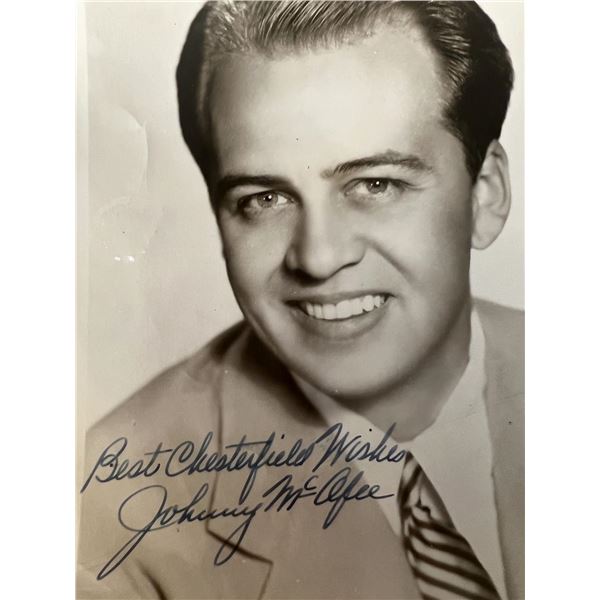 Johnny McAfee signed photo