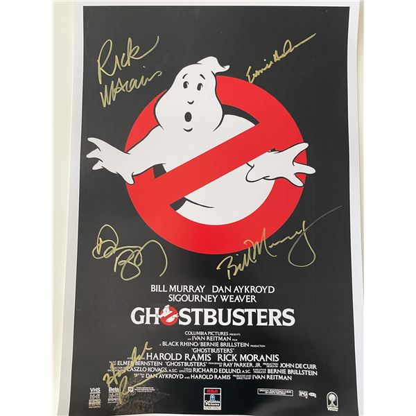 Ghostbusters cast signed mini poster