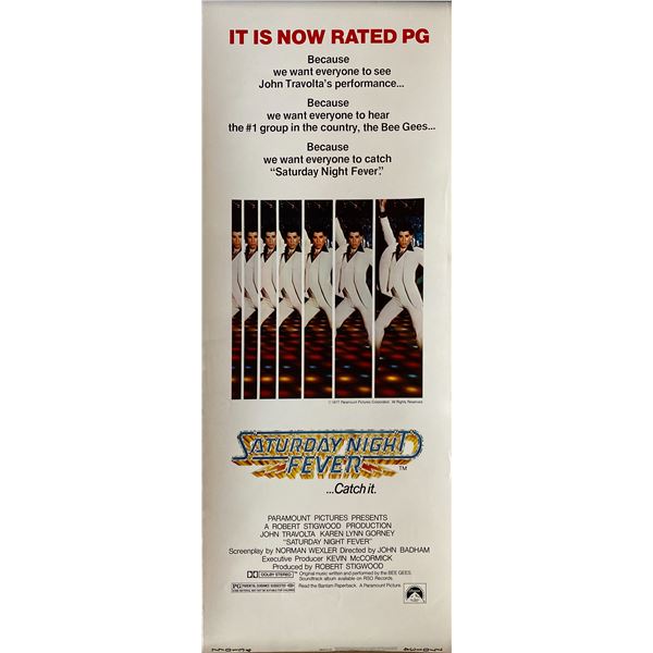 Saturday Night Fever 1977 original vintage insert card