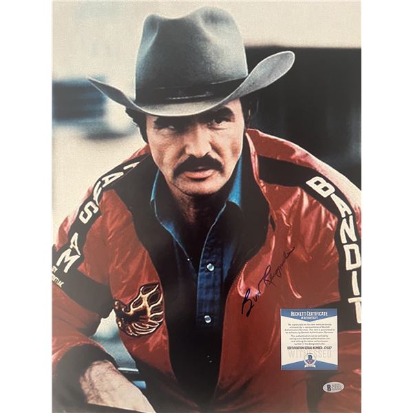 Smokey And The Bandit Burt Reynolds signed photo. Beckett authenticated.