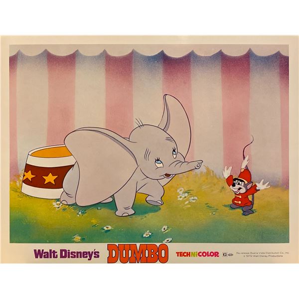 Walt Disney's Dumbo 1972 original vintage lobby card