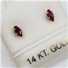 Image 1 : Yellow Gold Natural Enhanced Ruby Earrings